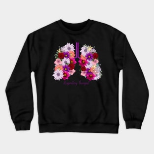 Floral Respiratory therapist shirt, Botanical RT pulmonologist shirt, Anatomy Shirt, Pulmonologist Gift, Flowers Lung Crewneck Sweatshirt